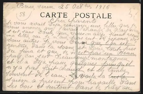 AK Vandenesse, La Route de St-Honoré avec pont et paysage rural