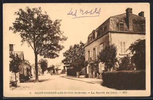 AK Saint-Honoré-les-Bains, La Route de Luzy