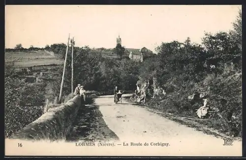 AK Lormes /Nièvre, La Route de Corbigny