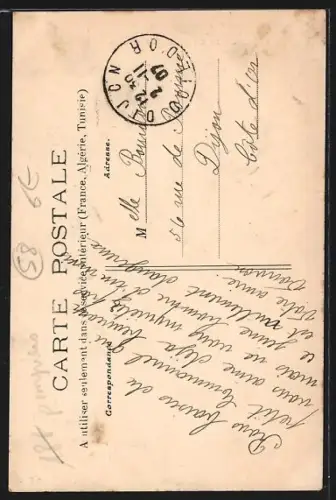 AK Nevers, Les Obsèques du Commandant Provost, défilé des Sapeurs-Pompiers après la cérémonie