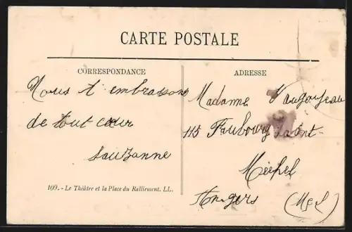 AK Angers, Le Théatre et la Place du Ralliement