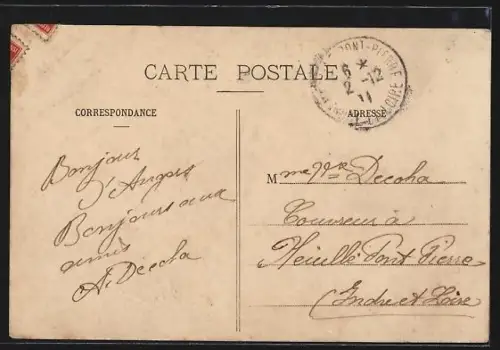 AK Angers, Vue d`Angers et le Costume