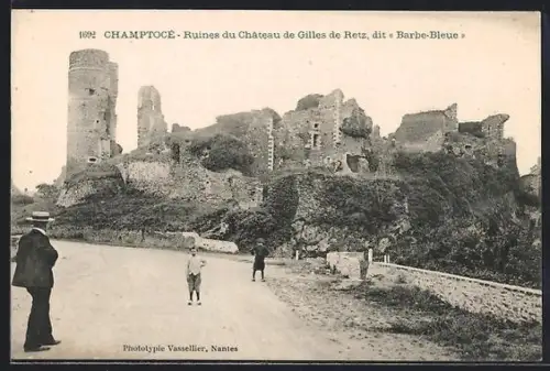AK Champtocé, Ruines du Château de Gilles des Retz, dit Barbe-Bleue