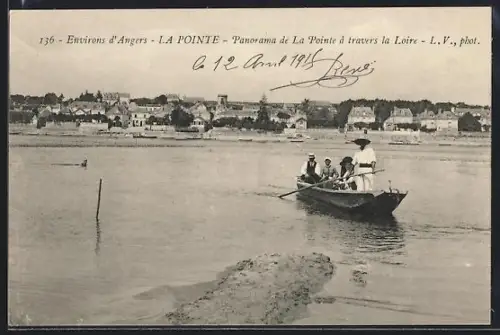 AK La Pointe /Angers, Panorma de la Pointe à travers la Loire