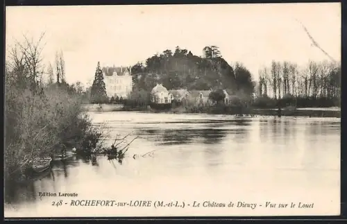 AK Rochefort-sur-Loire, Le Château de Dieuzy, Vue sur le Louet