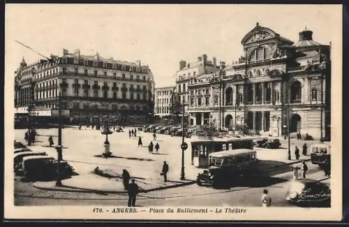 AK Angers, Place du Ralliement, Le Théâtre