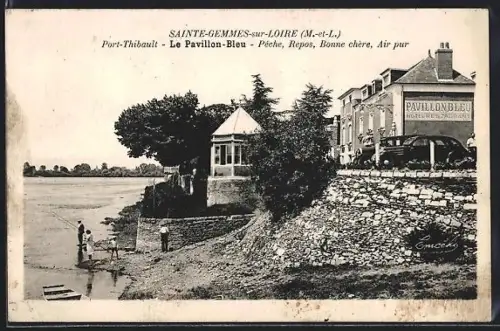 AK Sainte-Gemmes-sur-Loire, Port Thibault, Le Pavillon-Bleu