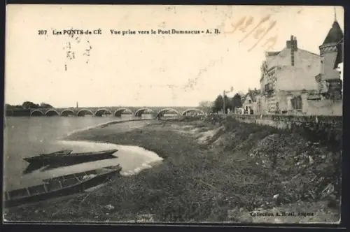 AK Les Ponts-de-Cè, Vue prise verse le Pont Dumnacus