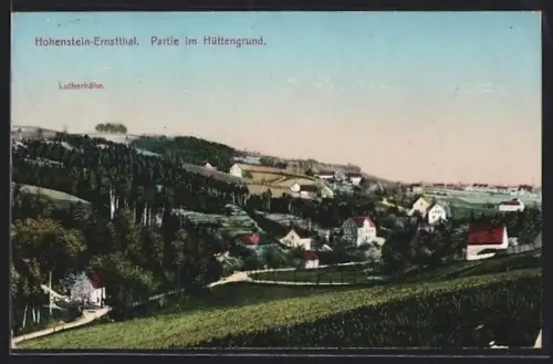 AK Hohenstein-Ernstthal, Partie im Hüttengrund, Lutherhöhe