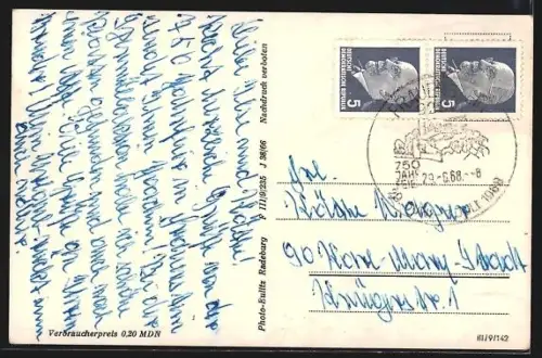 AK Frauenstein /E., Blick auf die Stadt