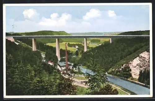 AK Siebenlehn i. Sa., Reichsautobahnbrücke im Muldental