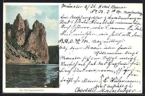 AK Bad Münster am Stein, Der Rheingrafenstein