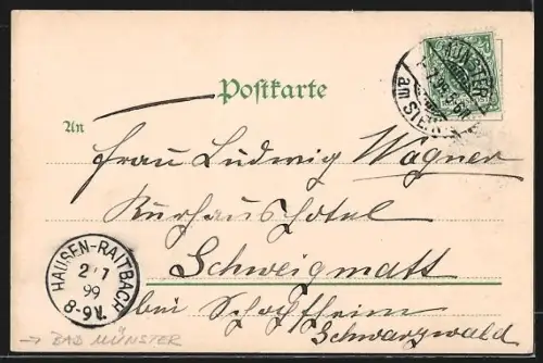 AK Bad Münster am Stein, Der Rheingrafenstein