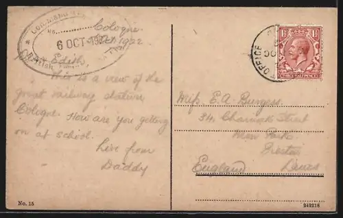 AK Köln a. Rh., Hohenzollernbrücke, Reiterstandbild, Domtürme