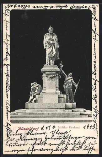 AK Düsseldorf, Moltke-Denkmal
