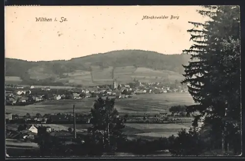 AK Wilthen i. Sa., Mönchswalder Berg, Ortsansicht