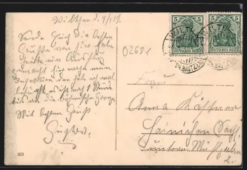 AK Wilthen i. Sa., Mönchswalder Berg, Ortsansicht