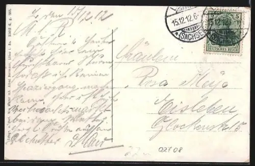 AK Löbau i. Sa., Stadtpanorama mit Kirche