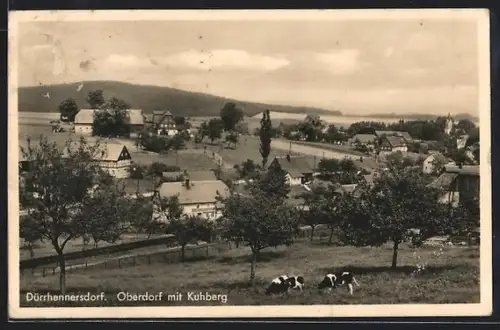 AK Dürrhennersdorf, Oberdorf mit Kuhberg