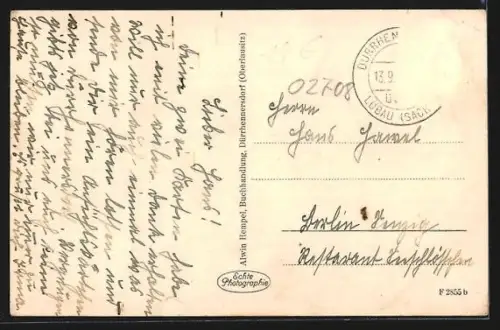 AK Dürrhennersdorf, Oberdorf mit Kuhberg