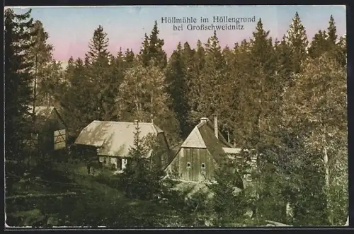 AK Grossschweidnitz, Höllmühle im Höllengrund