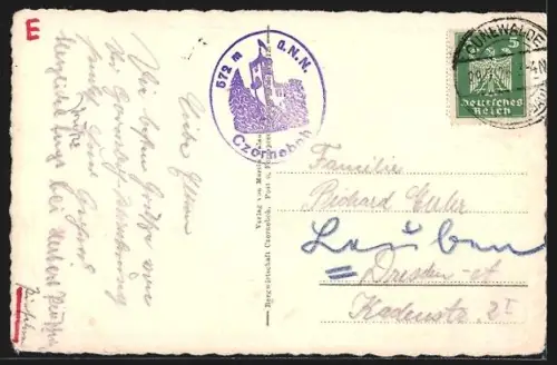 AK Czorneboh /Oberlausitz, Gasthaus Bergwirtschaft auf dem Czorneboh