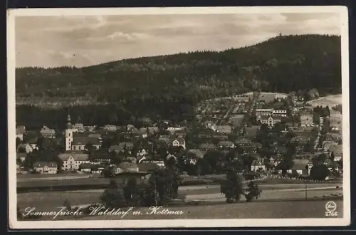AK Walddorf /Sa., Ortsansicht mit Kottmar