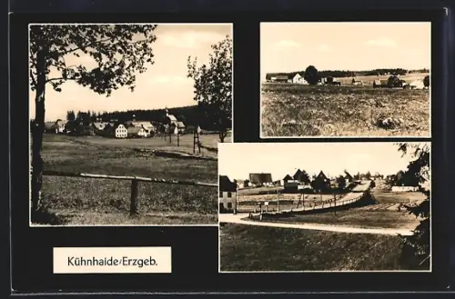 AK Kühnhaide /Erzgeb., Verschiedene Ortsansichten, Strassenpartie