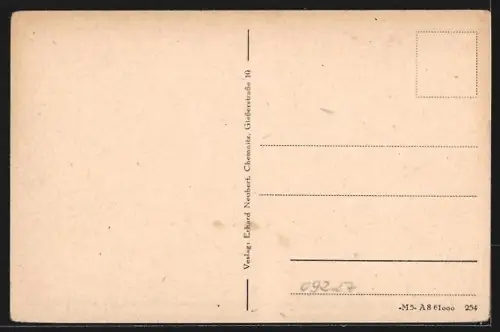 AK Dittersdorf b. Chemnitz, Ortsansicht mit Dittersdorfer Höhe