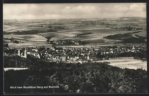 AK Rochlitz, Blick vom Rochlitzer Berg auf Stadt und Umgebung