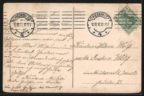 AK Chemnitz, König Albert Museum, Neues Stadttheater, Petrikirche