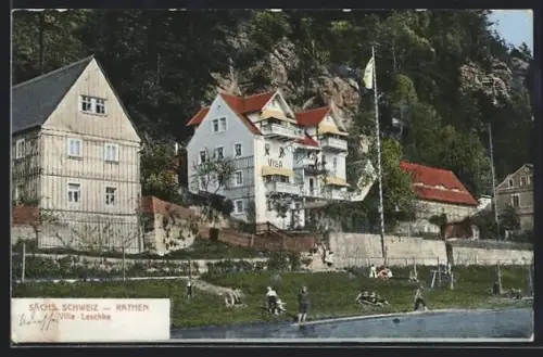 AK Rathen /Sächs. Schweiz, Hotel Villa Leschke