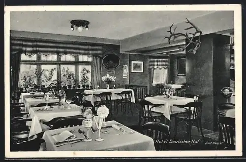 AK Hilchenbach, Hotel Deutscher Hof, Innenansicht