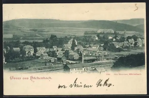 AK Hilchenbach, Teilansicht mit Bahnhof