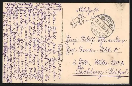 AK Hilchenbach, Ortspartie mit Brücke