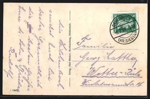 AK Hilchenbach, Totalansicht aus der Vogelschau