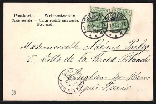 AK Siegen, Der Bergmann an der Siegbrücke, Kölnertor, Der Hüttemann an der Siegbrücke