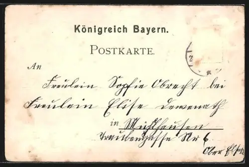 Lithographie Annweiler, Totalansicht, Trifels