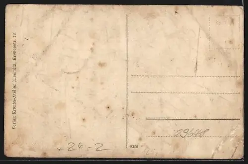 AK Mittweida i. Sa., Brandkatastrophe 1914, Brennende Stadt