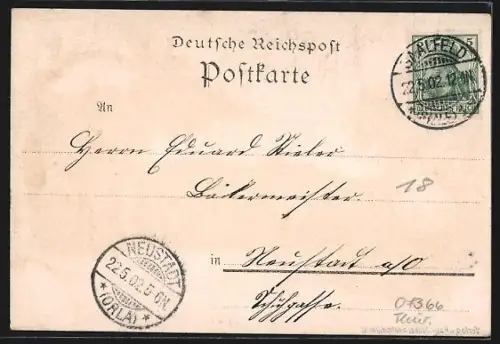 Lithographie Blankenburg, Eberstein, Ortsansicht