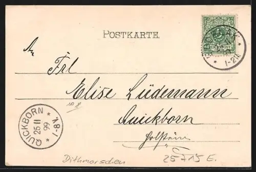 AK Eddelak, Kolatzky`s Gasthof mit Zweispänner