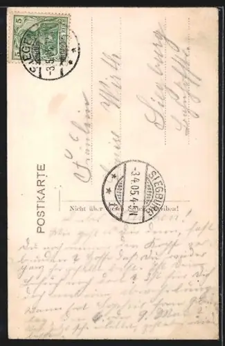 AK Siegen, Wiesenbauschule, Siegbrücke, Postamt