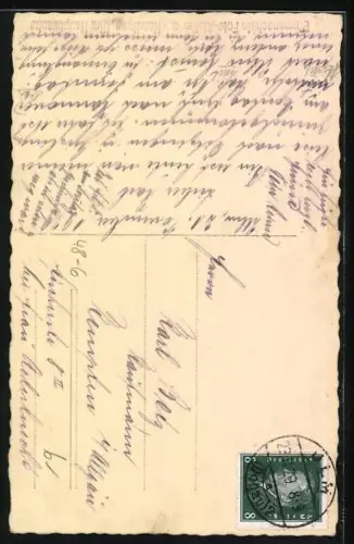 Foto-AK Junge Frau beim Telefonieren