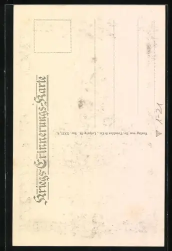 AK generaloberst und Herzog Albrecht von Württemberg in Uniform, mit Waffen, Blättern und Bändern verzierter Rahmen