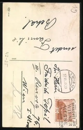 AK Mann dirigiert zwei Sänger, Glückwunsch zum Namenstag, Sängerfest