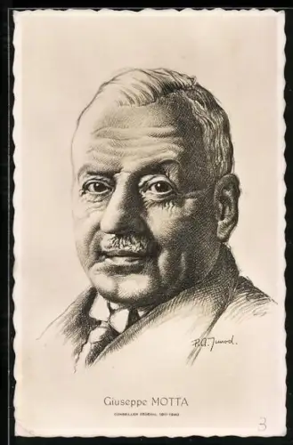 AK Portrait von Giuseppe Motta