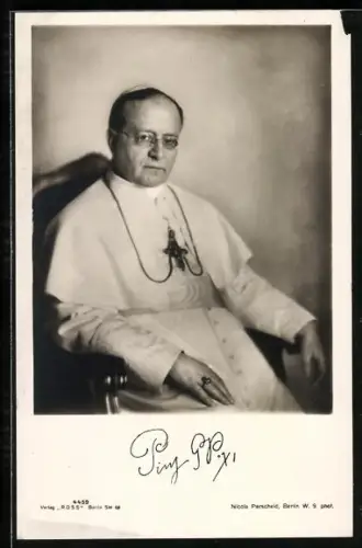 AK Papst Pius XI. im Ornat