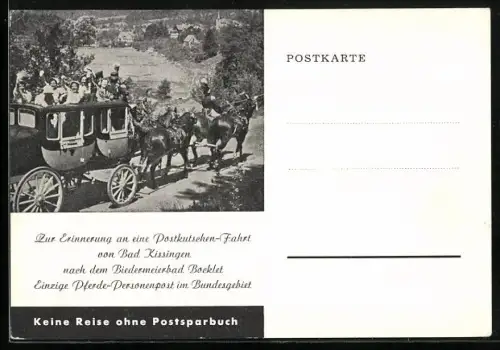 AK Bad Kissingen, Postkutschen-Fahrt