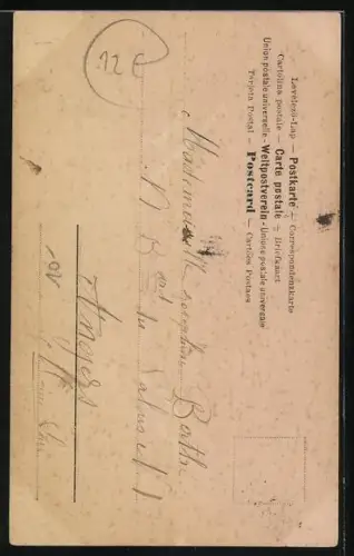 AK Zahl 4, junge Frau und Kinder