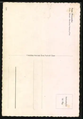 AK Schauspieler Peter Alexander im Anzug mit Krawatte und Zigarette